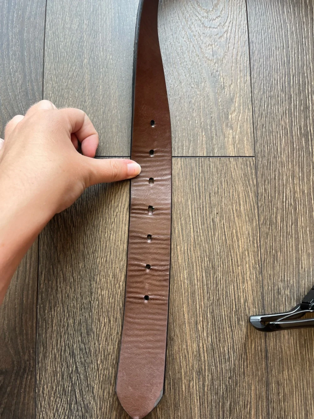 Black Imitation Leather Belt